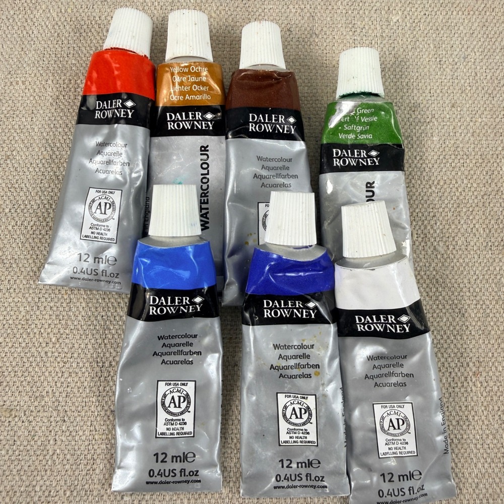 Mixed Artist Watercolor Paint Lot Daler Rowney Reeves Royal Langnickel 25 Tubes - Picture 3 of 7